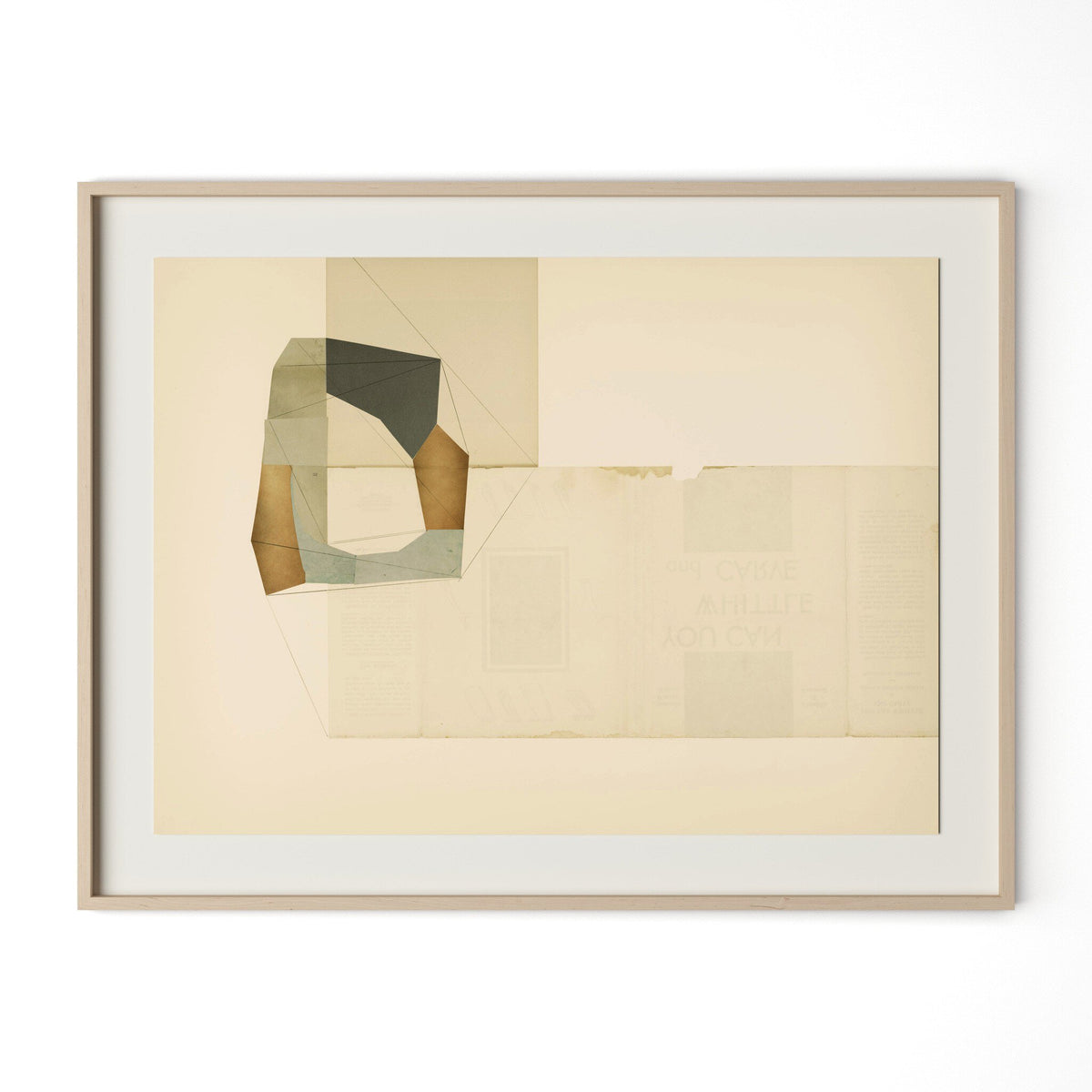a framed art piece on a wall