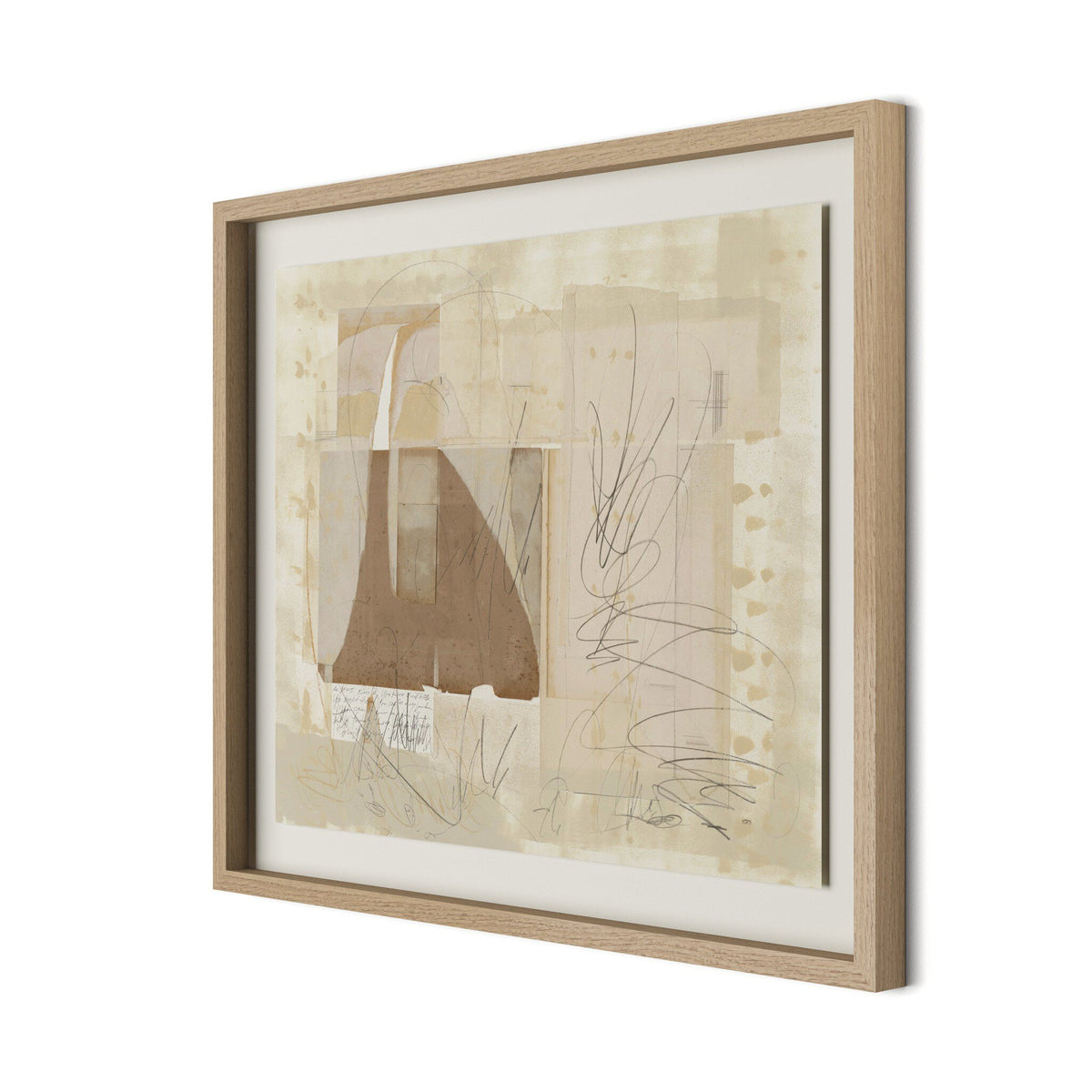 a framed art piece on a wall