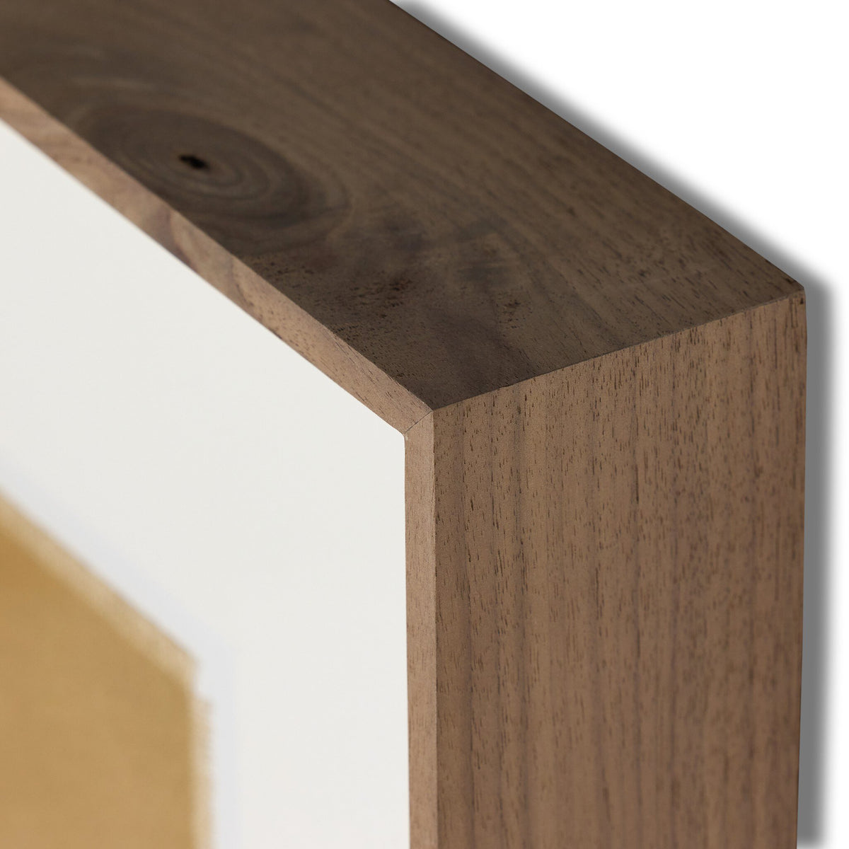a close up of a wood frame