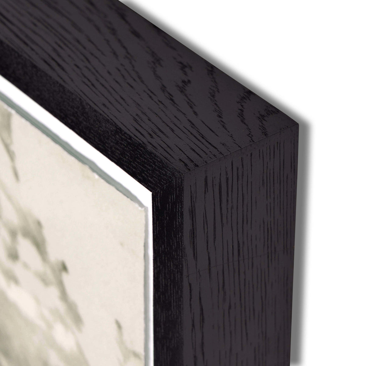 a close up of a black frame