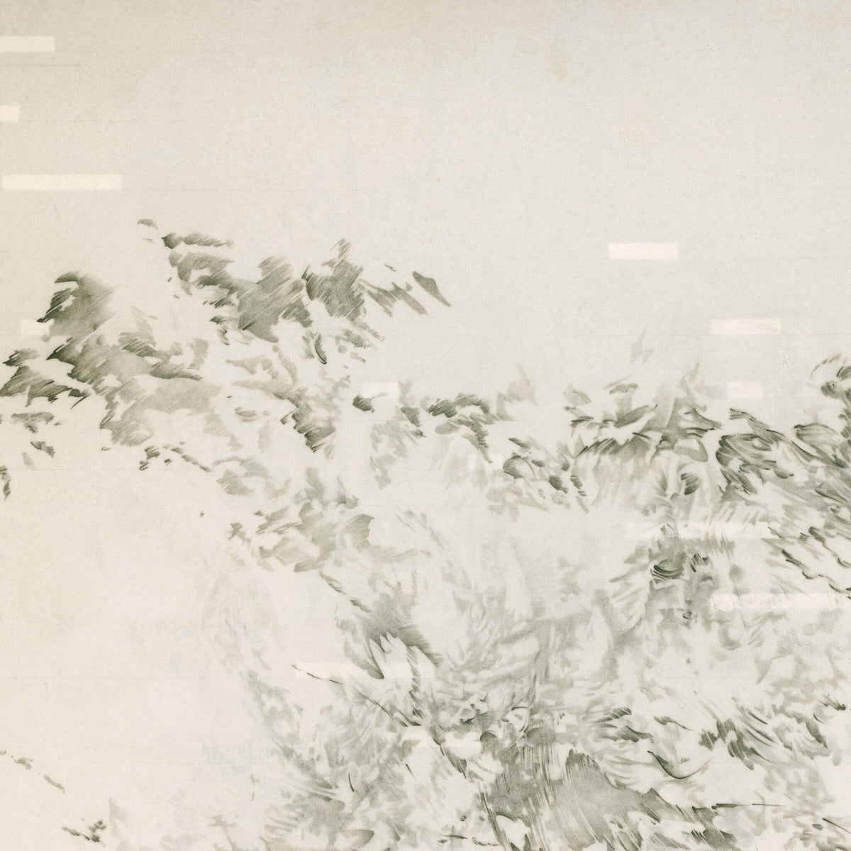 a white background with black and white ink stains