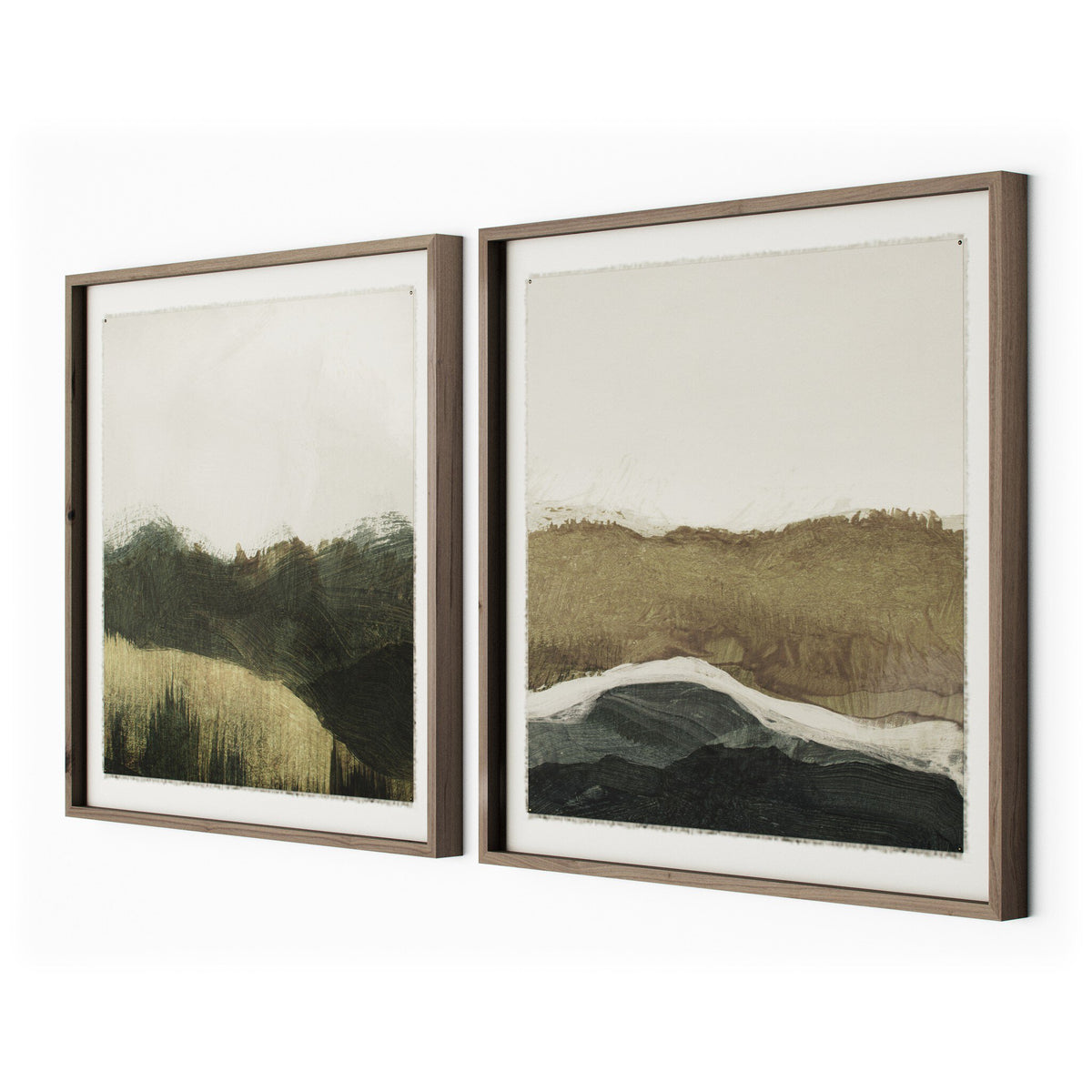 two framed pictures on a wall