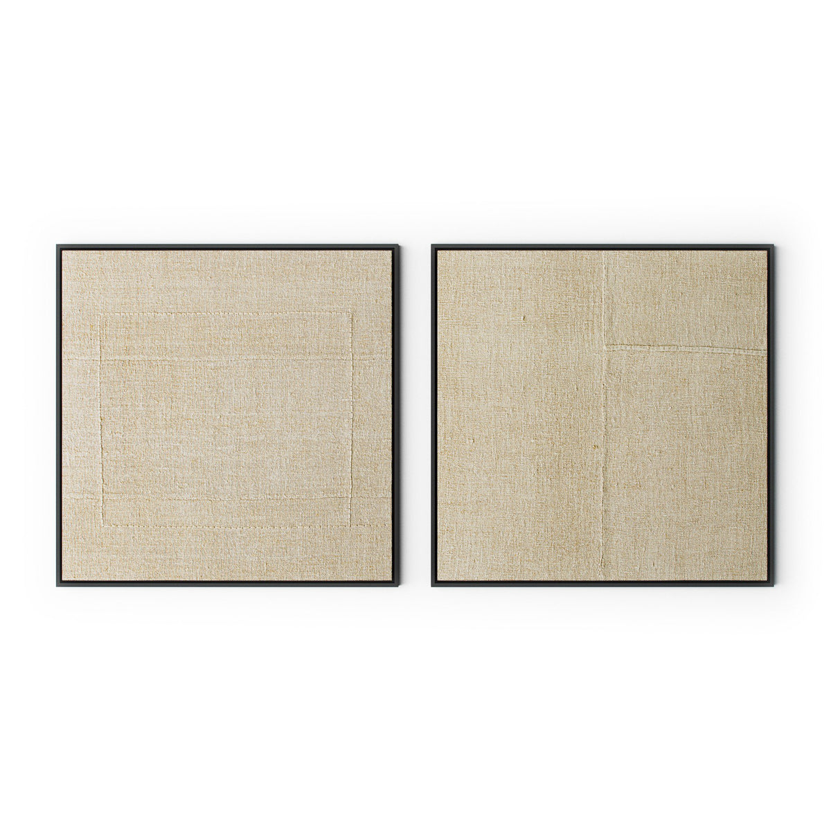 a two square tiles with black border