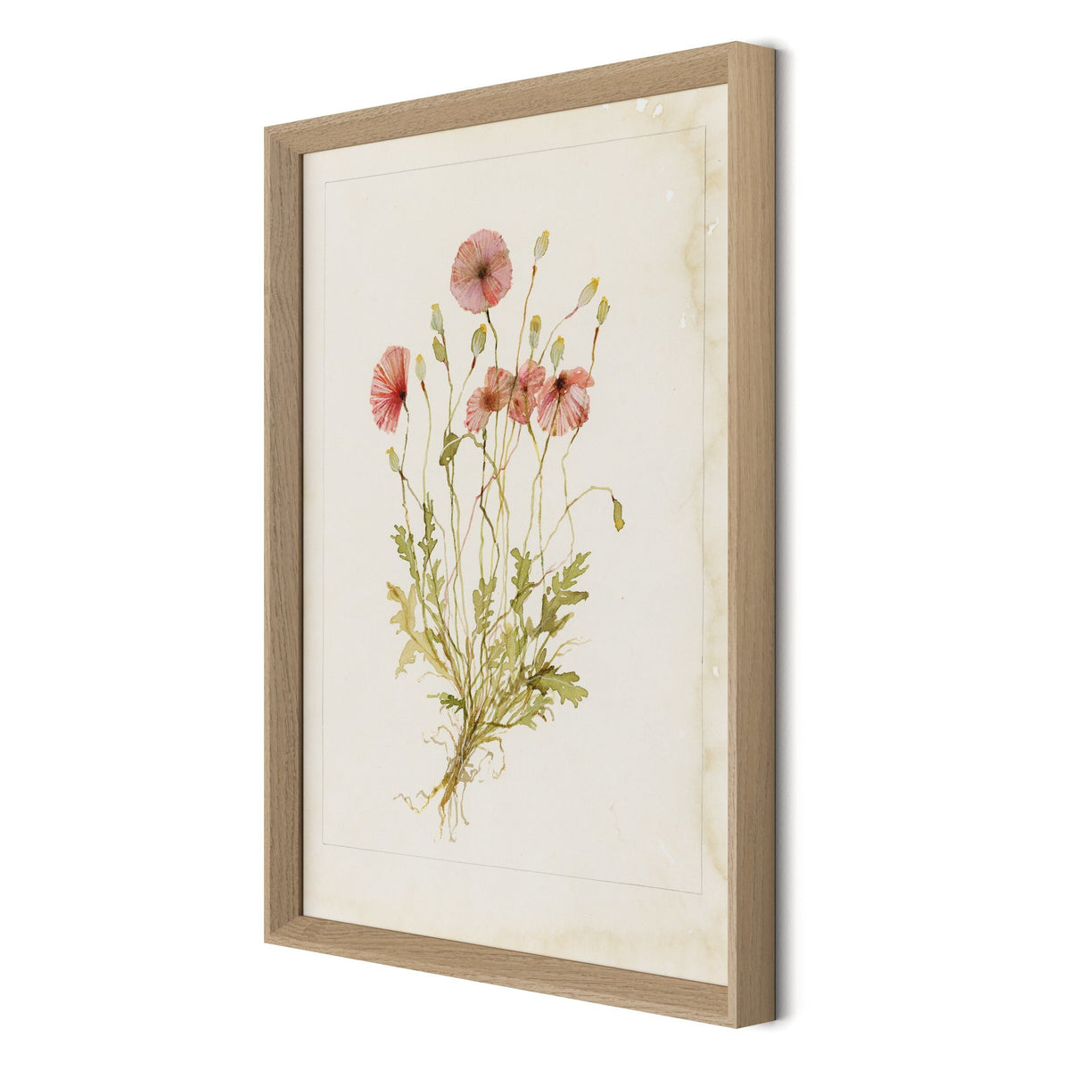 a framed picture of flowers