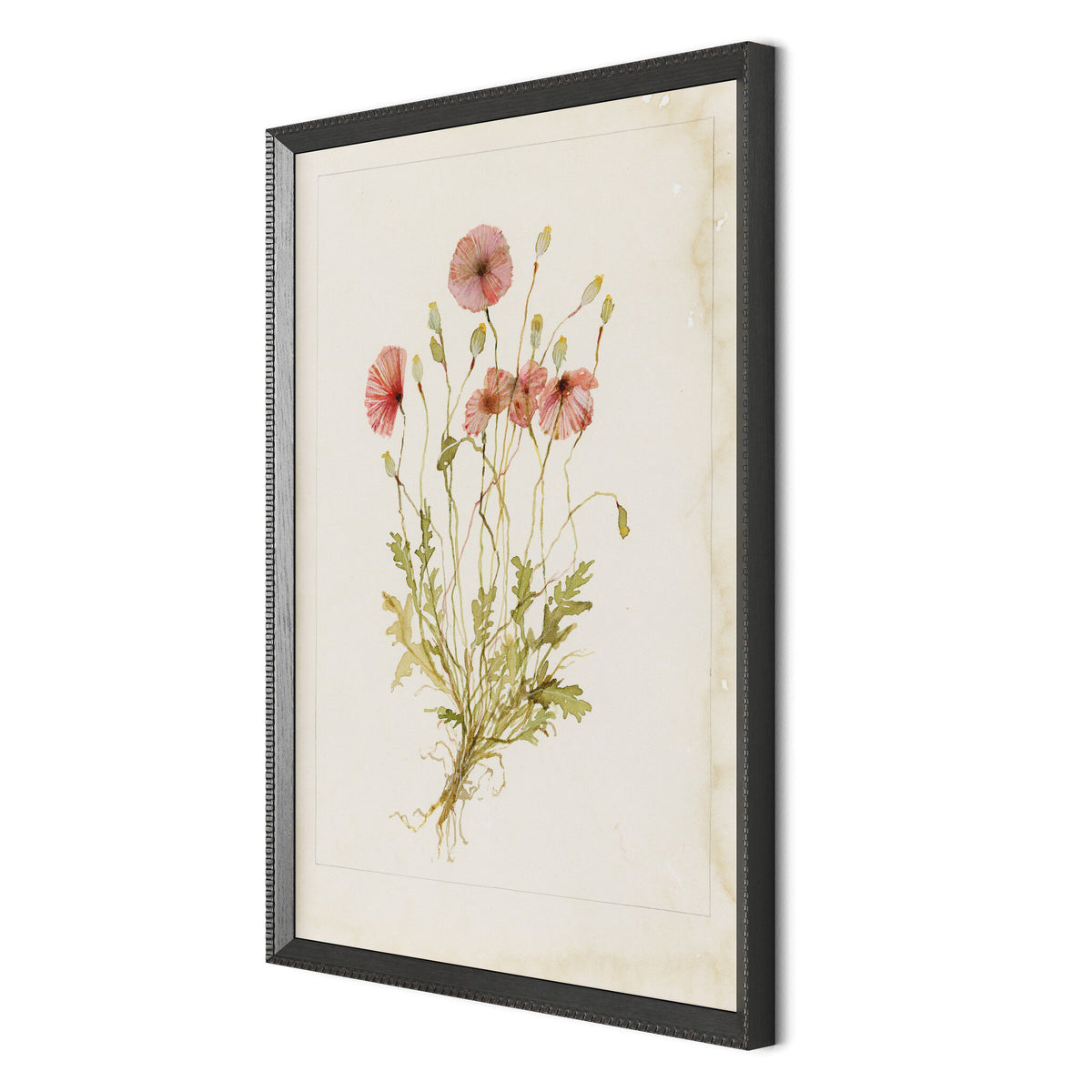 a picture of flowers in a black frame