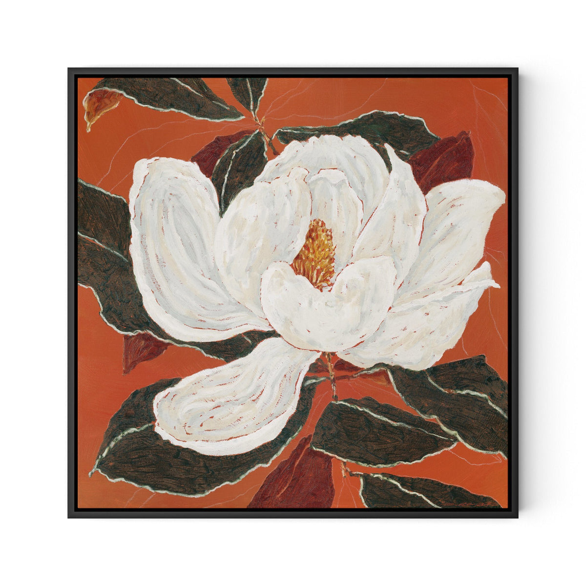 a painting of a flower