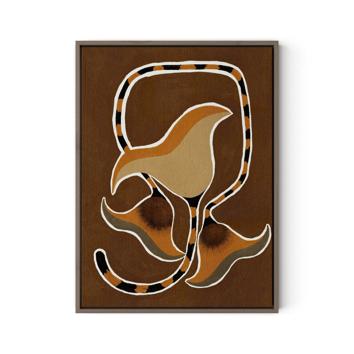 a brown and black artwork