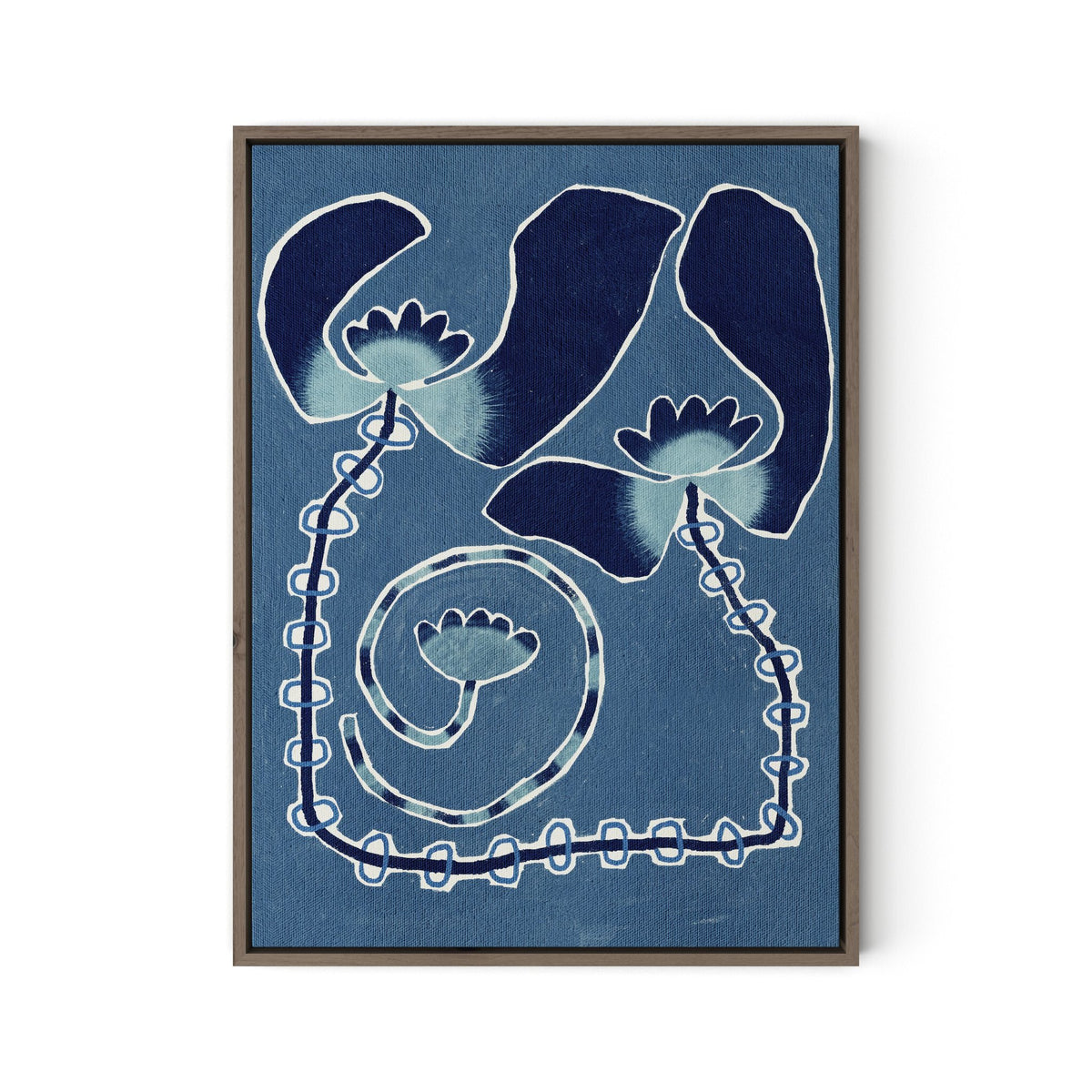 a blue and white picture