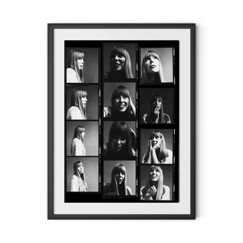Joni Mitchell Contact Sheet By Getty Images