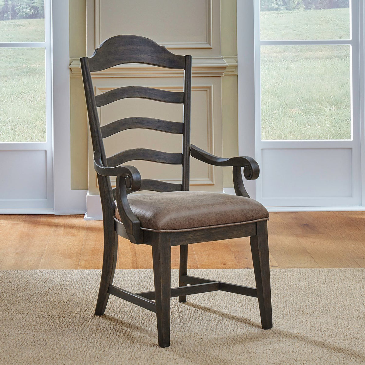 297-C2001A - Uph Ladder Back Arm Chair (RTA) - Liberty Furniture