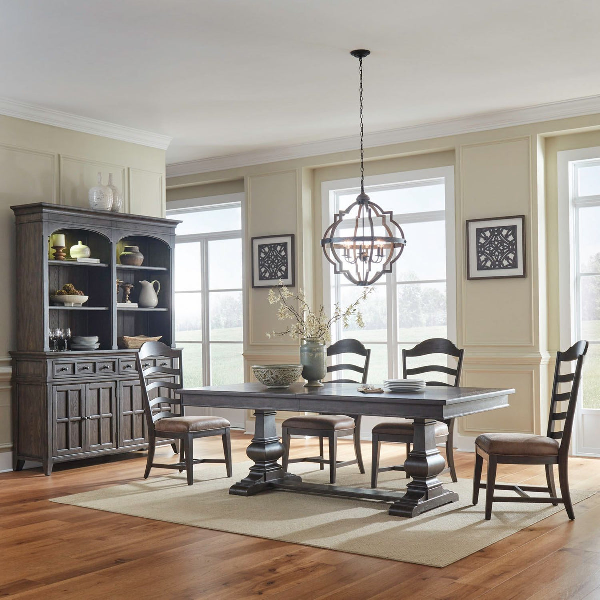 297-DR-5TRS - 5 Piece Trestle Table Set - Liberty Furniture