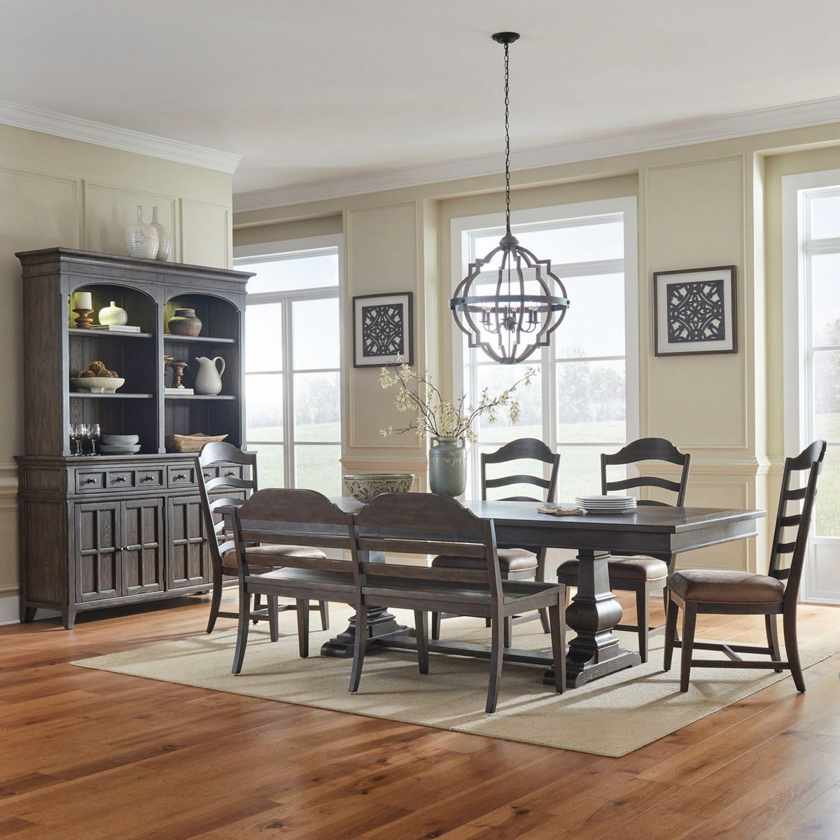297-DR-6TRS - 6 Piece Trestle Table Set - Liberty Furniture