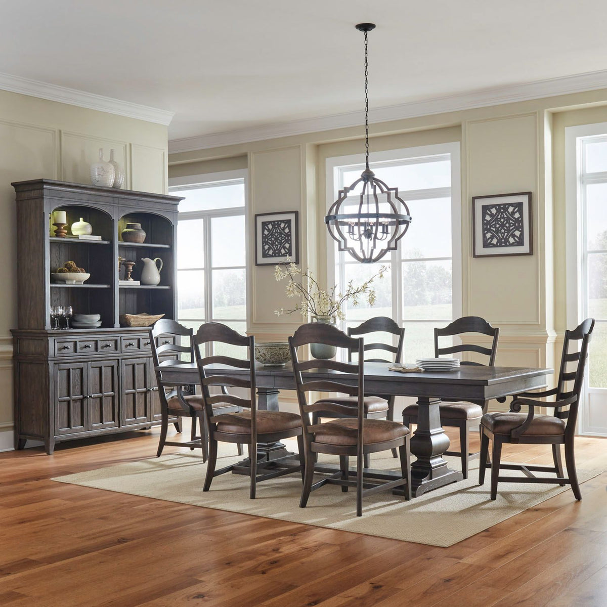 297-DR-A7TRS - Alt 7 Piece Trestle Table Set - Liberty Furniture