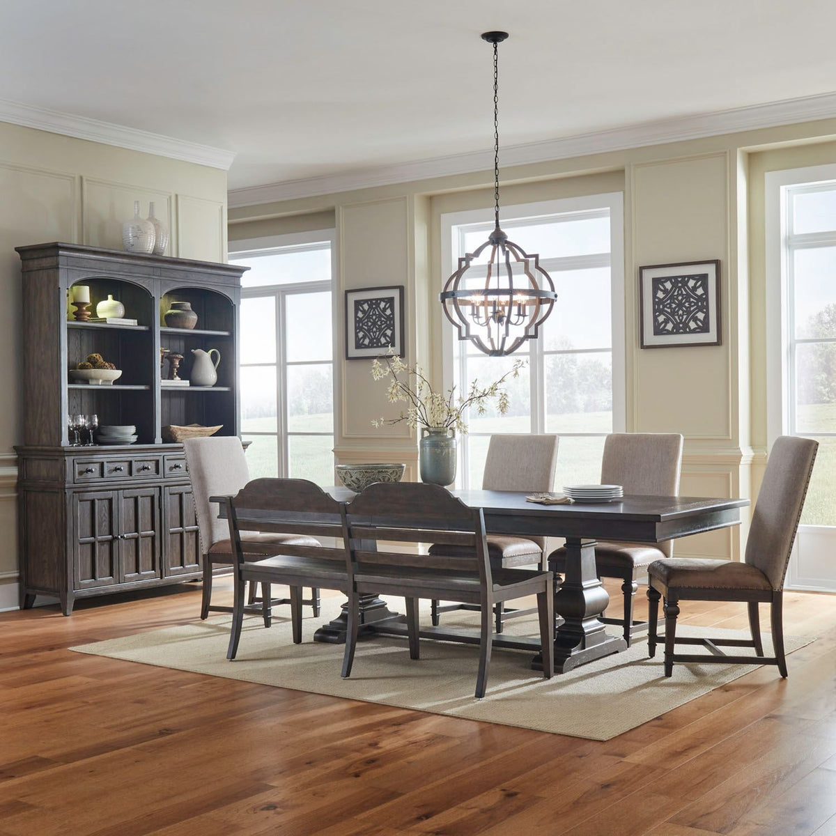 297-DR-O6TRS - Opt 6 Piece Trestle Table Set - Liberty Furniture