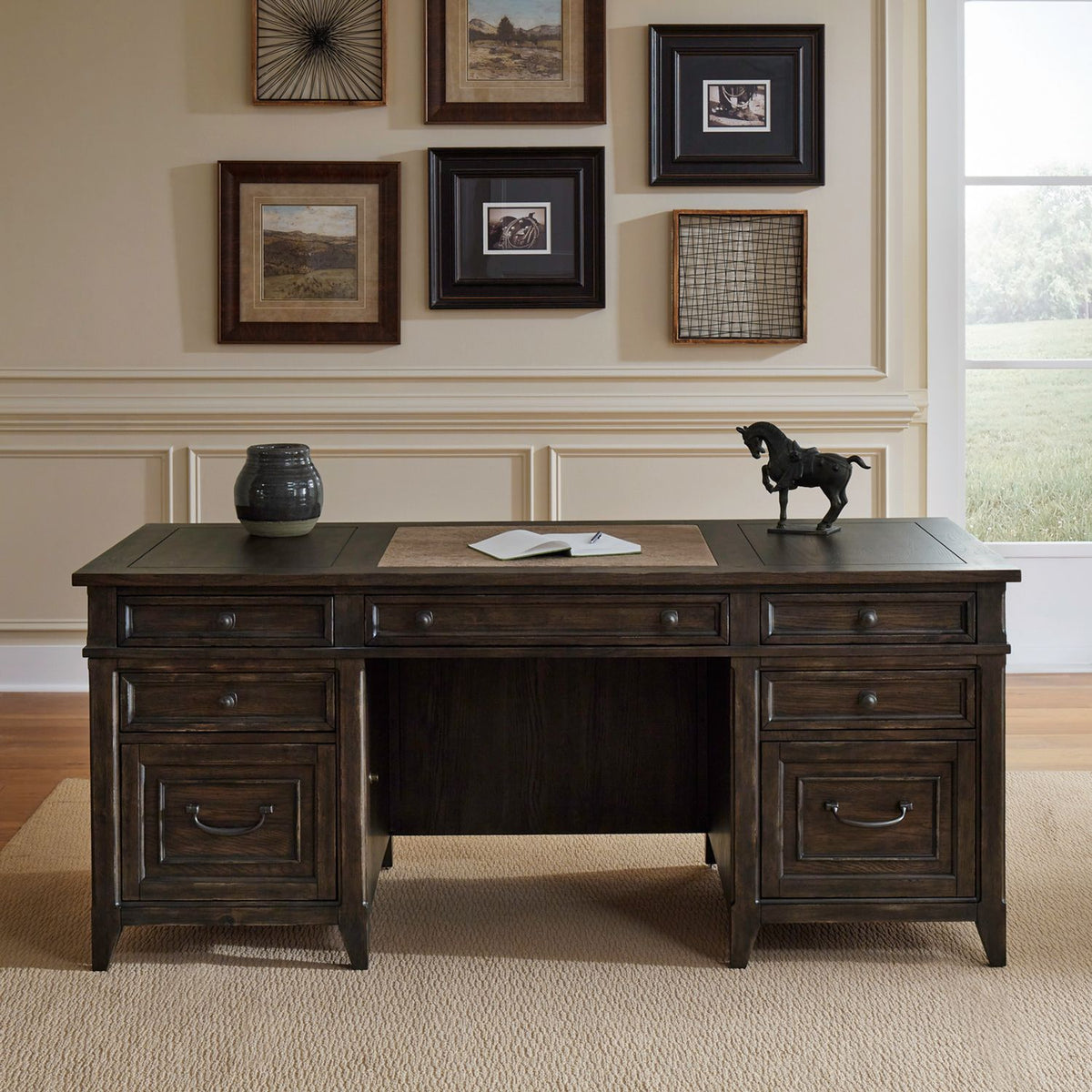 297-HO105B - Executive Desk Base - Liberty Furniture