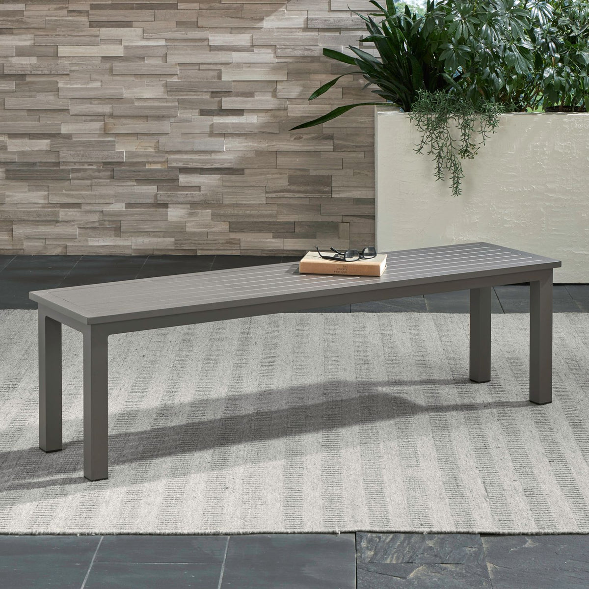 3001-OB9001B-GT - Outdoor Dining Bench - Granite - Liberty Furniture