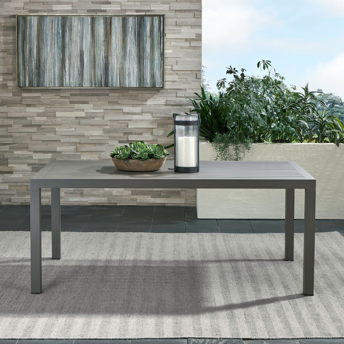 3001-ODT3671-GT - Outdoor Rectangular Leg Table - Granite - Liberty Furniture
