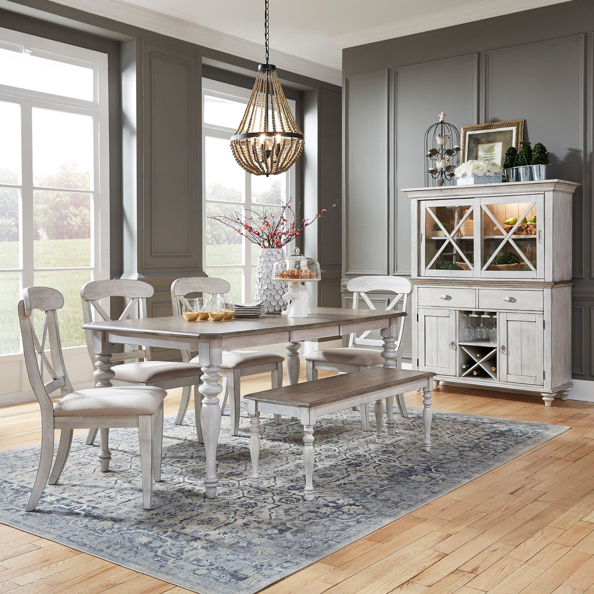 303W-CD-6RTS - 6 Piece Rectangular Table Set - Liberty Furniture