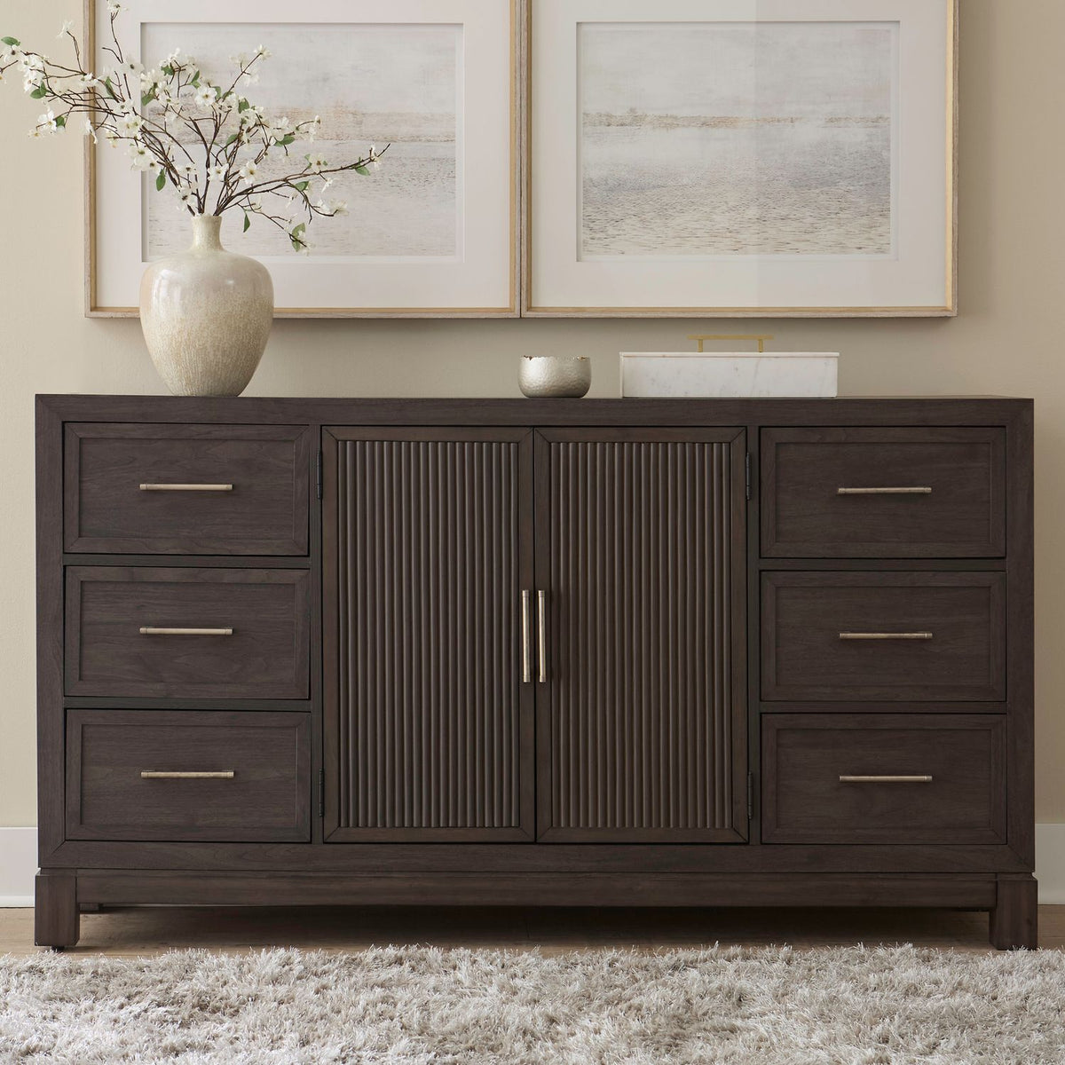 313-BR31 - 2 Door 6 Drawer Dresser - Liberty Furniture