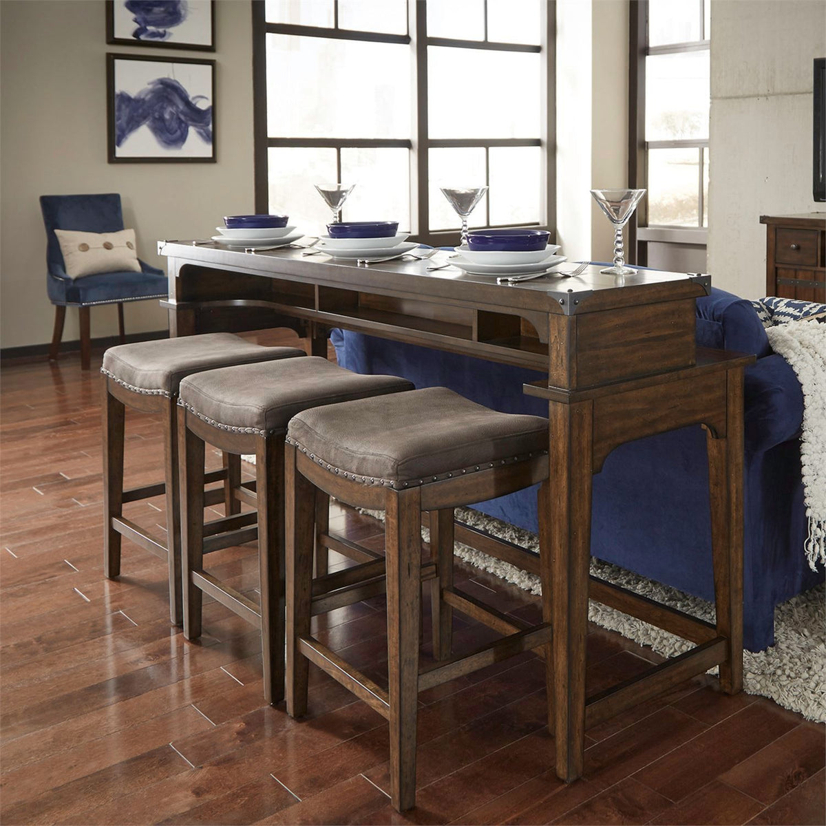 316-OT-4PCS - 4 Piece Console Set (1-Console 3-Stools) - Liberty Furniture