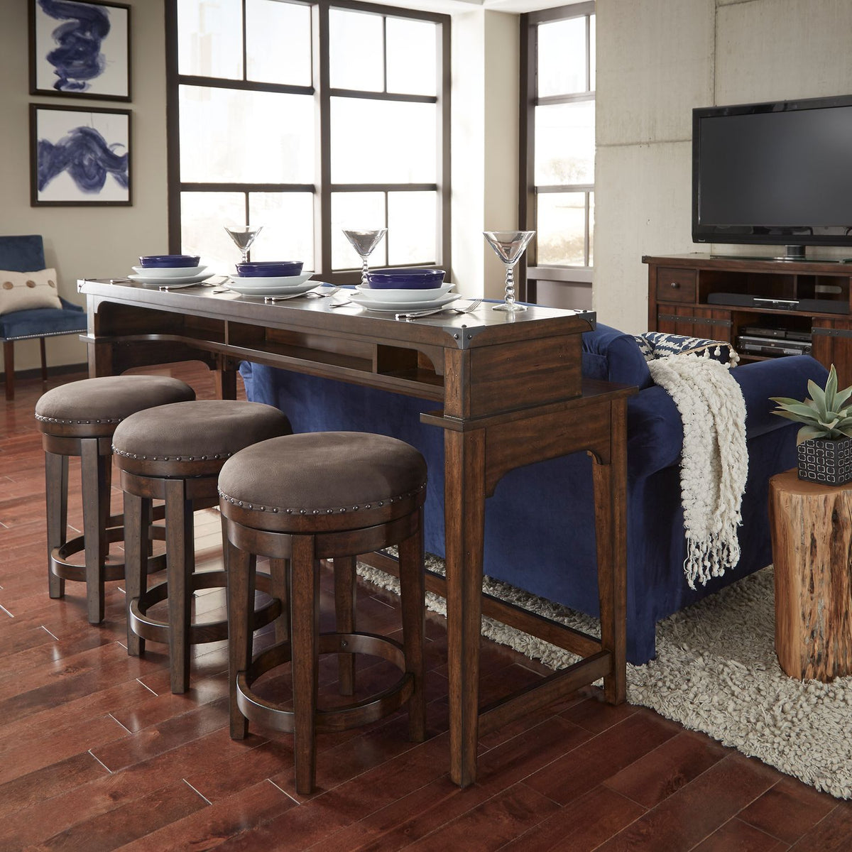 316-OT-O4PCS - 4 Piece Console Set (1-Console 3-Stools) - Liberty Furniture