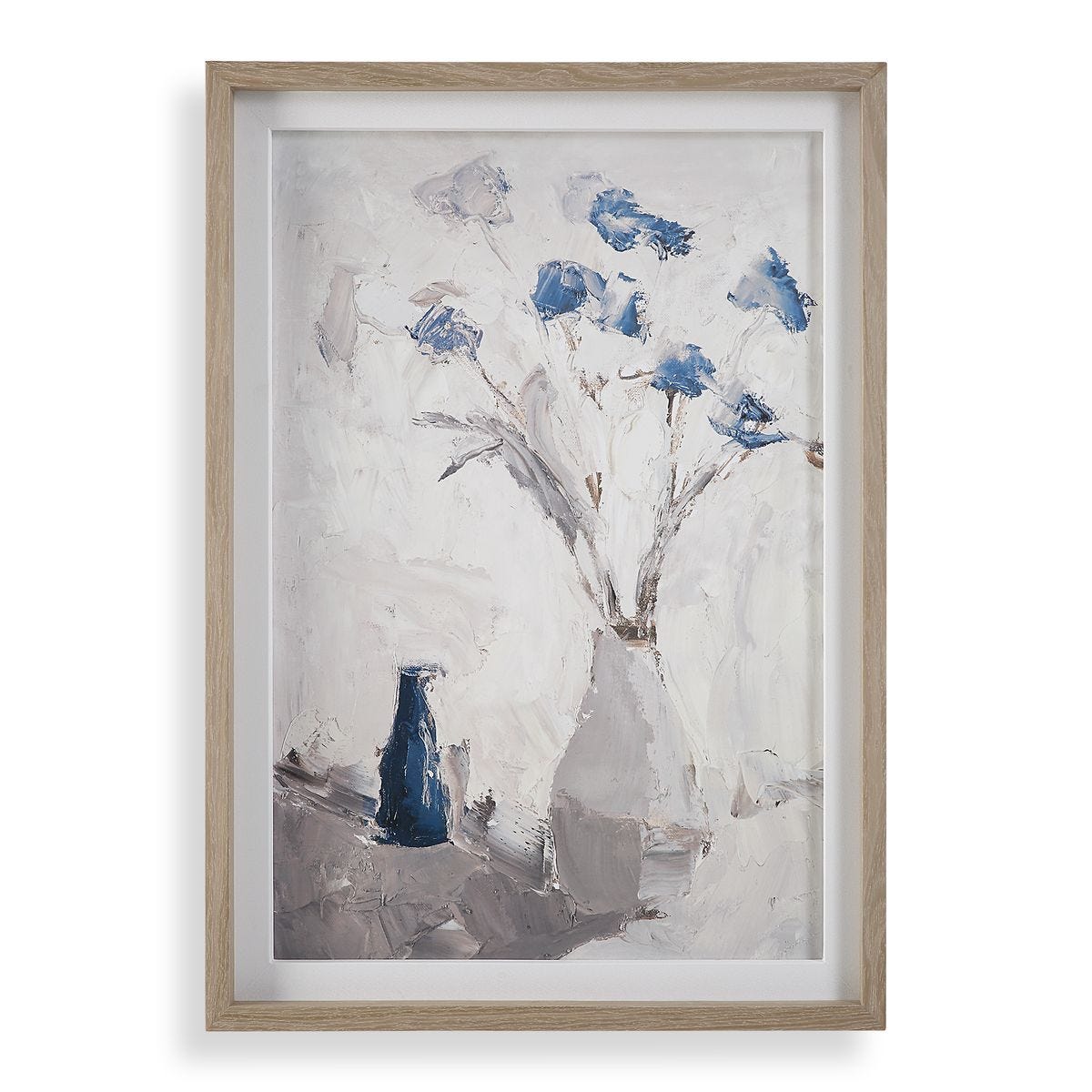 Blue Flowers In Vase Framed Print