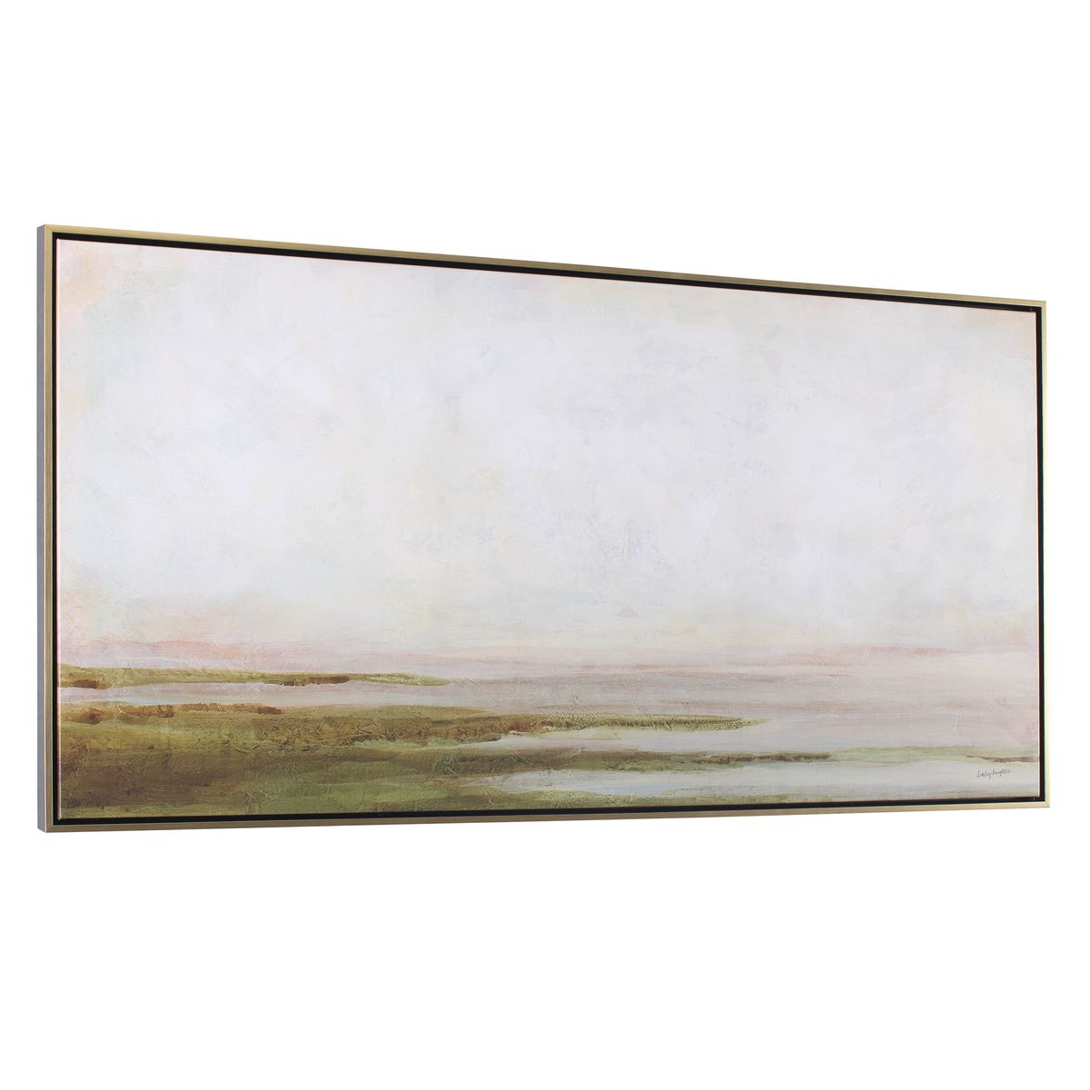 Hazy Lake Framed Canvas