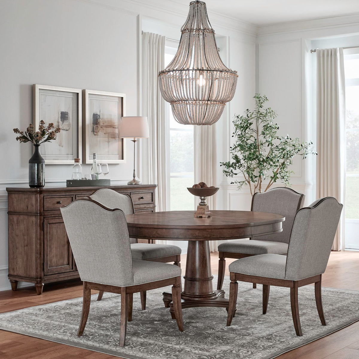 336-DR-5PDS - 5 Piece Pedestal Table Set - Liberty Furniture