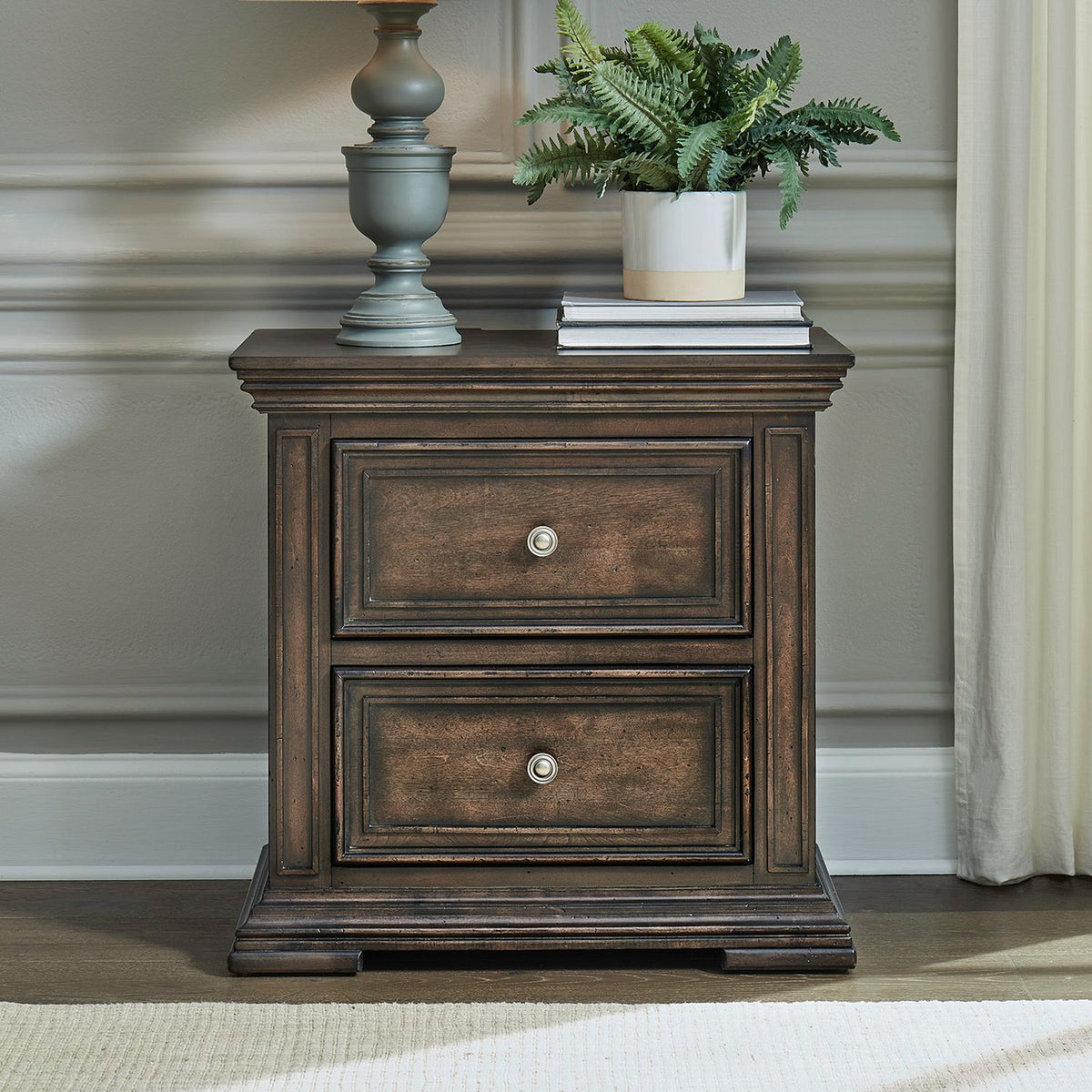 361-BR61 - 2 Drawer Night Stand w/ Charging Station - Liberty Furniture