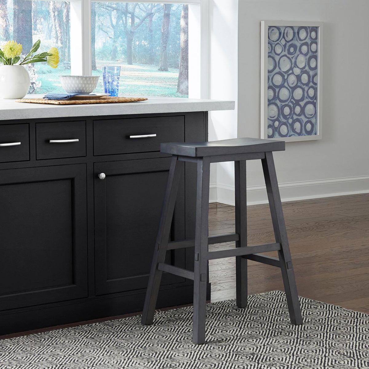 38-B1830-S - 30 Inch Sawhorse Stool- Slate - Liberty Furniture