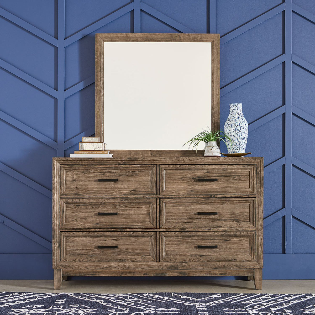 384-BR-KSBDM - King Storage Bed, Dresser & Mirror - Liberty Furniture