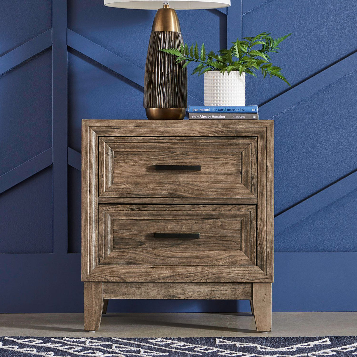 384-BR61 - 2 Drawer Night Stand - Liberty Furniture