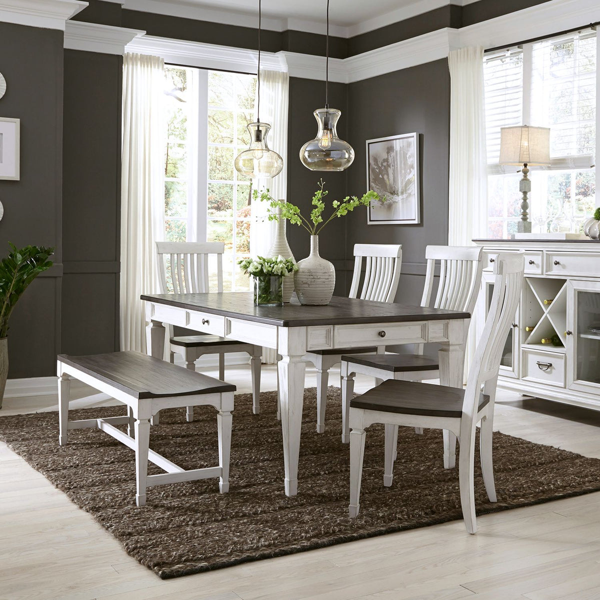417-DR-6RTS - 6 Piece Rectangular Table Set - Liberty Furniture
