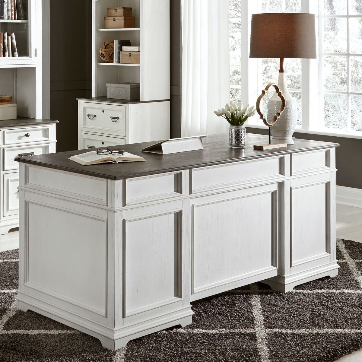 417-HO105B - Jr. Executive Desk Base - Liberty Furniture