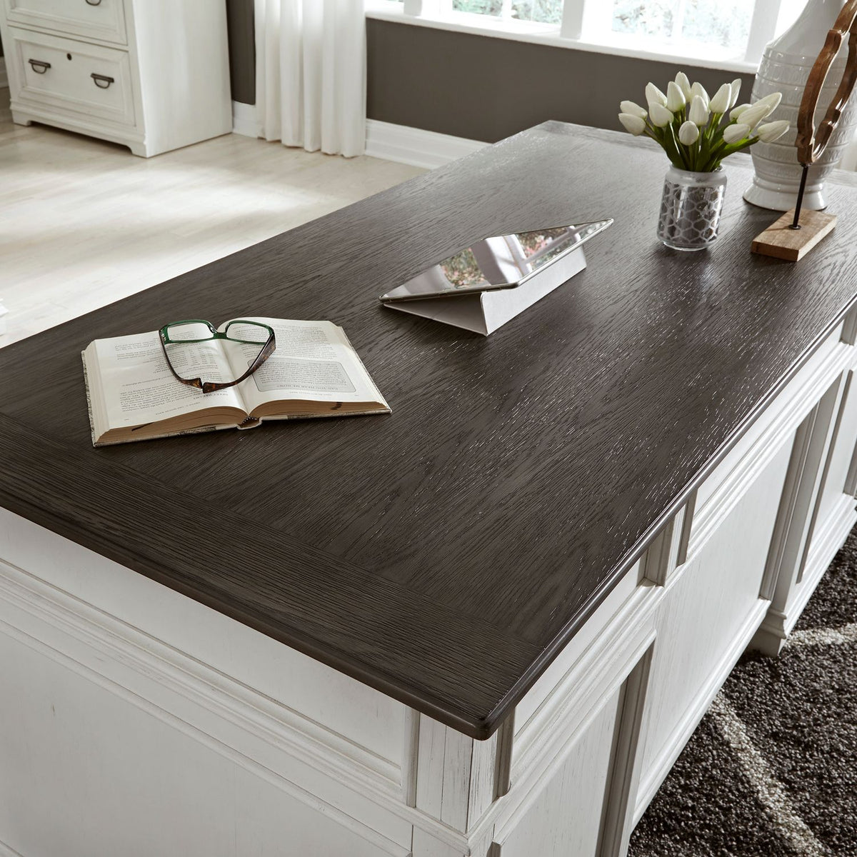417-HO120T - Jr. Executive Credenza Top - Liberty Furniture