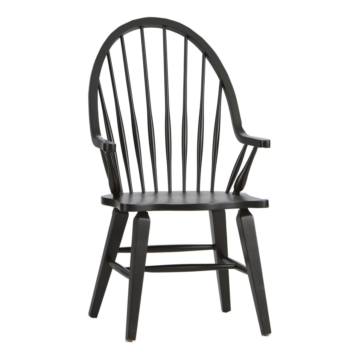 482-C1000A - Windsor Back Arm Chair - Black - Liberty Furniture