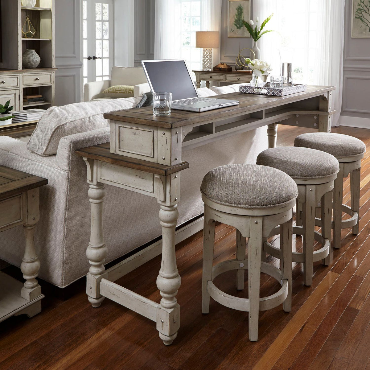 498-OT-4PCS - 4 Piece Console Set (1-Console 3-Stools) - Liberty Furniture