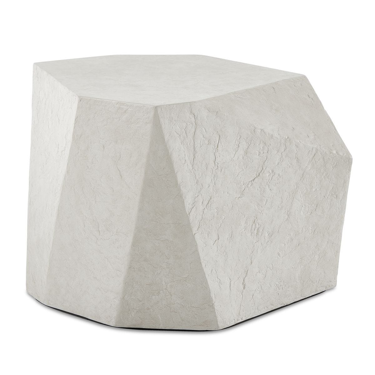Parra Indoor-Outdoor Side Table, Limestone