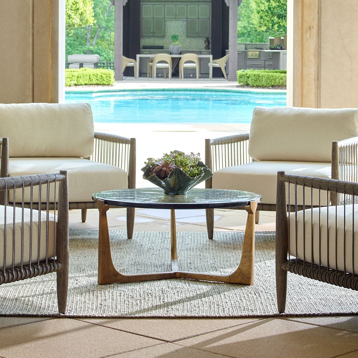 Bohdi Indoor-Outdoor Coffee Table, 2 CARTONS