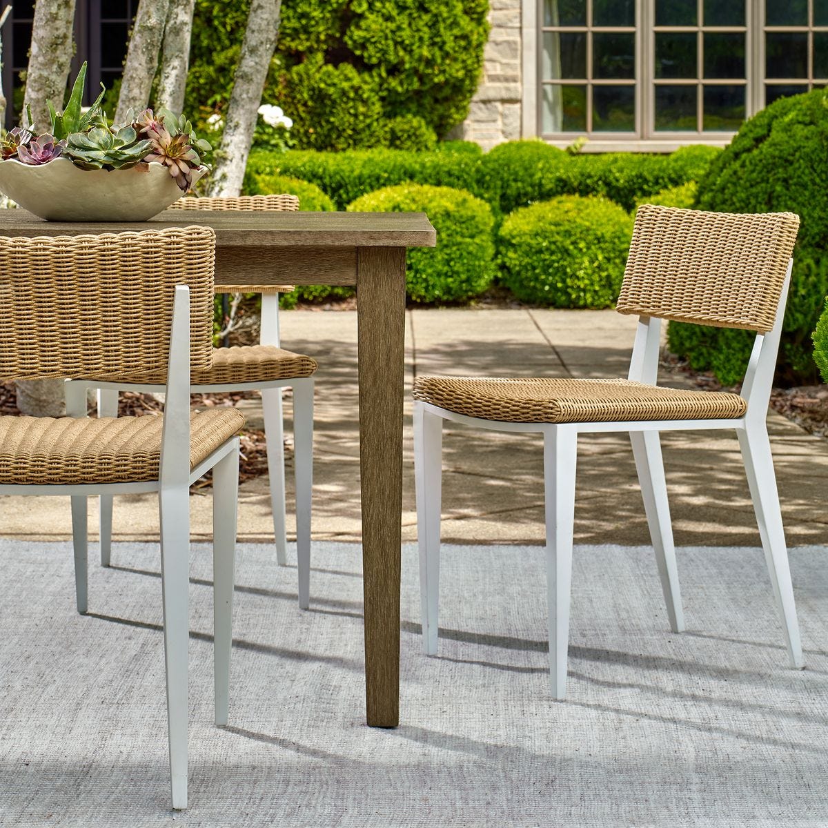Calbas Outdoor Dining Chair, White