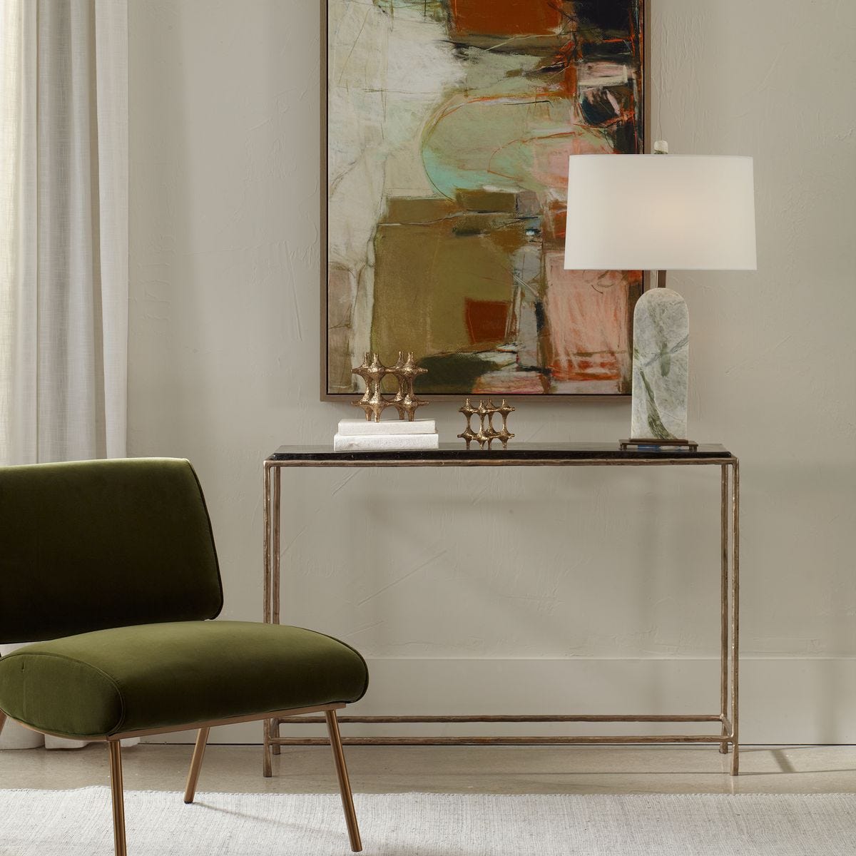 Ovard Console Table, 2 Cartons