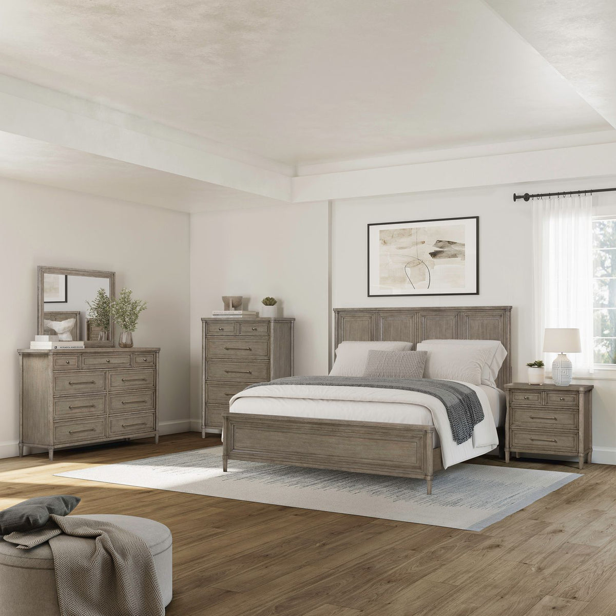 508-BR-QPBDMCN - Queen Panel Bed, Dresser & Mirror, Chest, Night Stand - Liberty Furniture