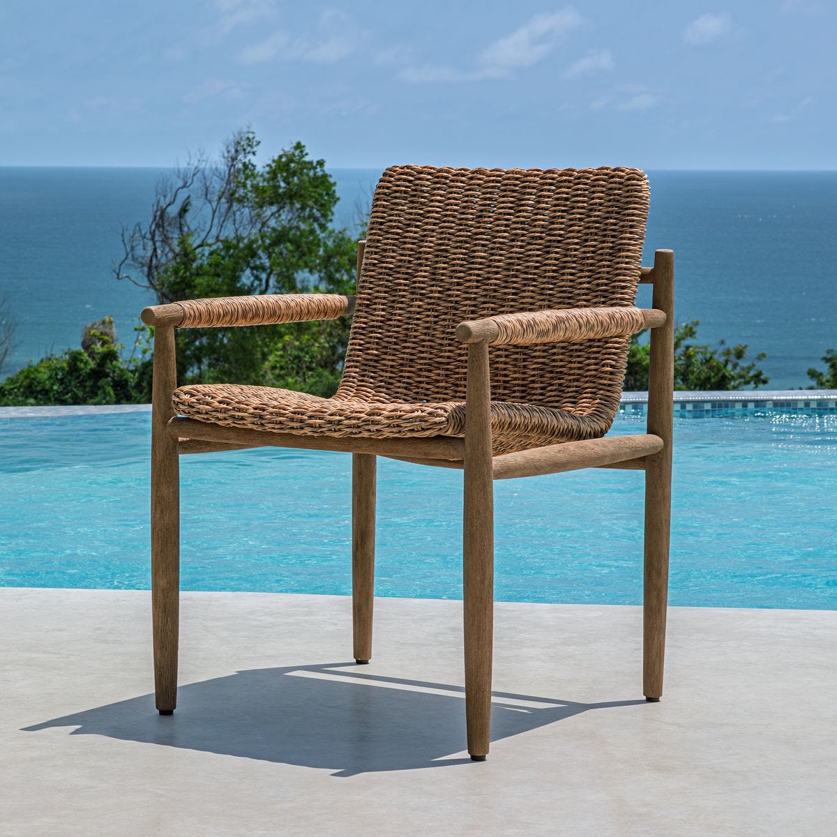 Sumba Outdoor Dining Chair, Golden Flax