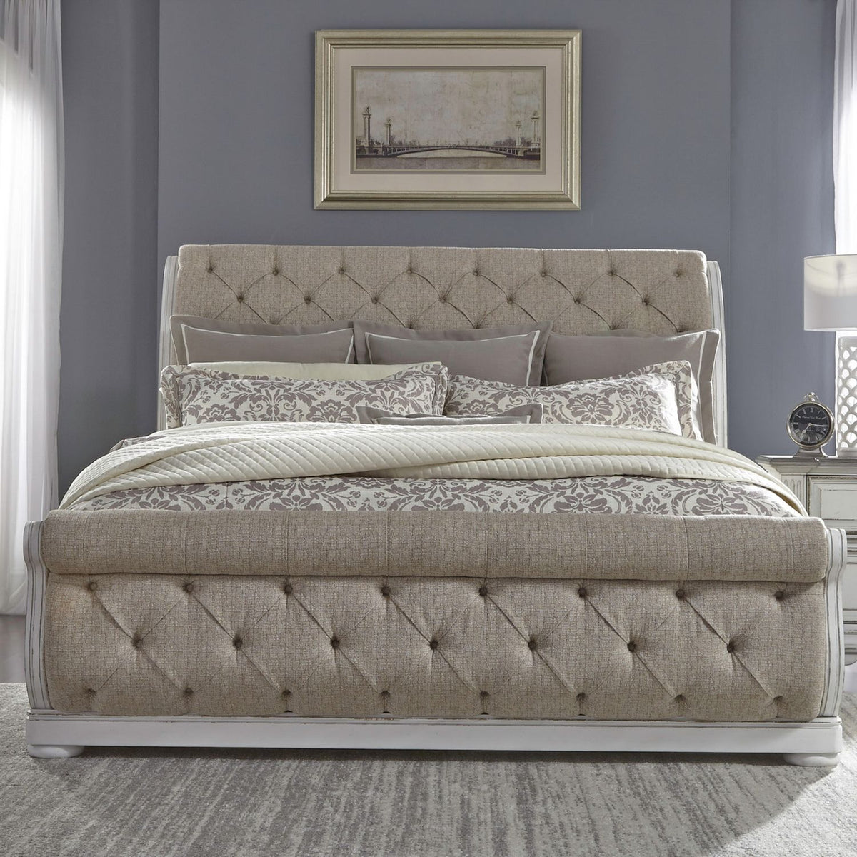 520-BR-KUSL - King Uph Sleigh Bed - Liberty Furniture