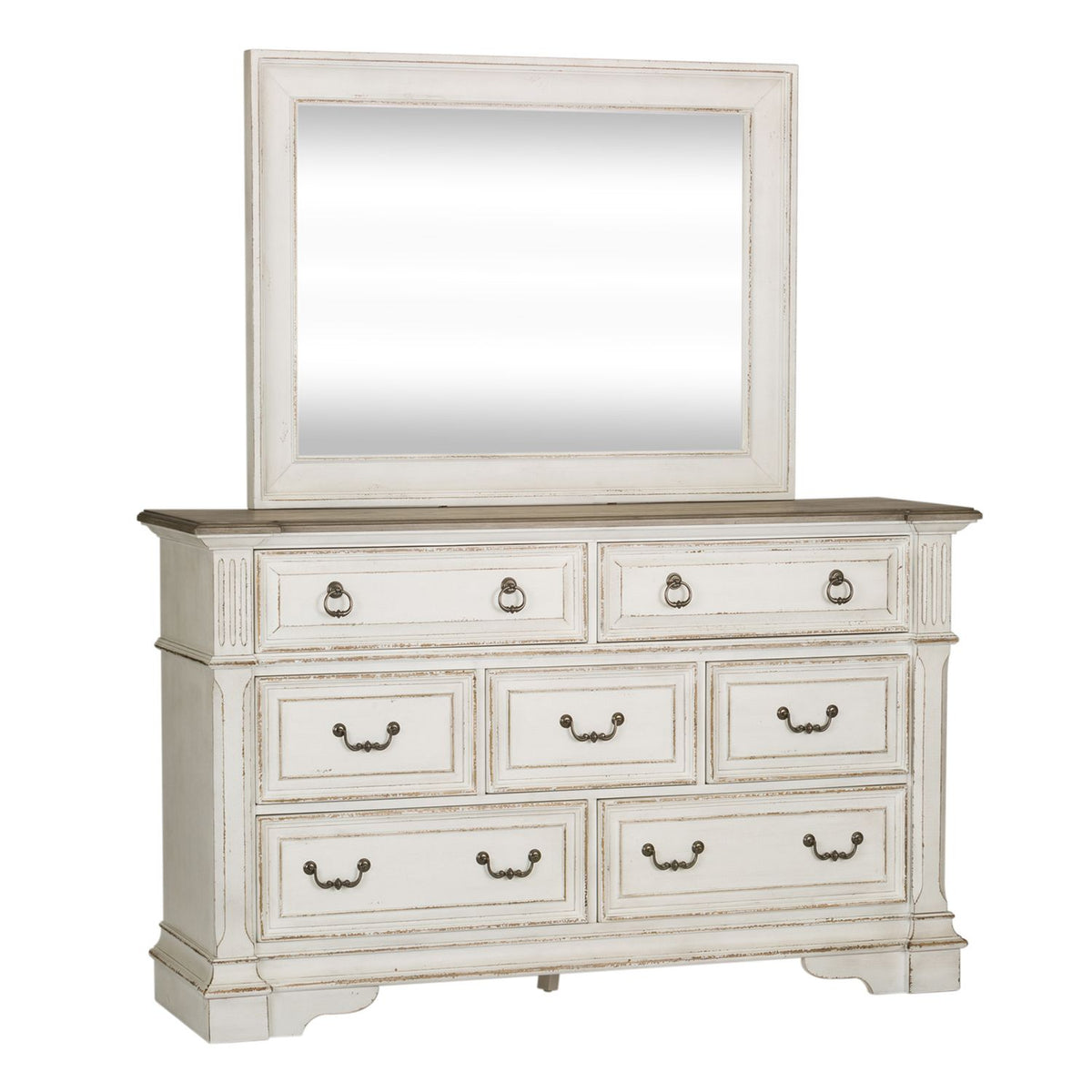 520-BR-KUSLDMC - King Uph Sleigh Bed, Dresser & Mirror, Chest - Liberty Furniture
