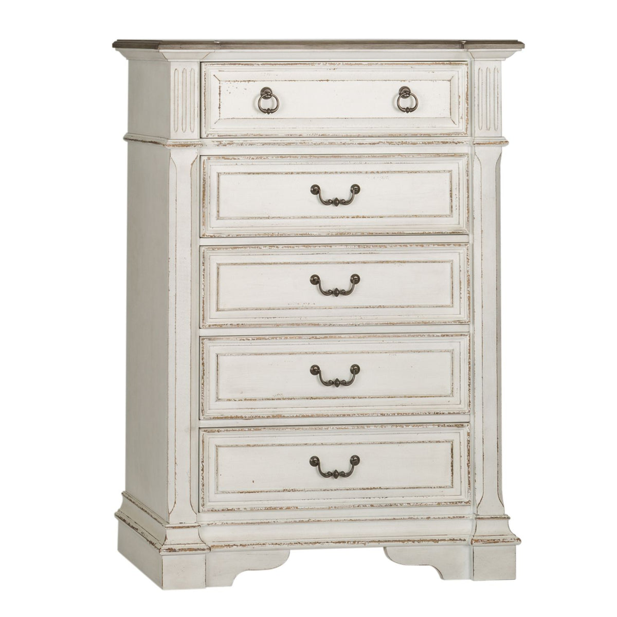 520-BR-QPBDMCN - Queen Panel Bed, Dresser & Mirror, Chest, Night Stand - Liberty Furniture