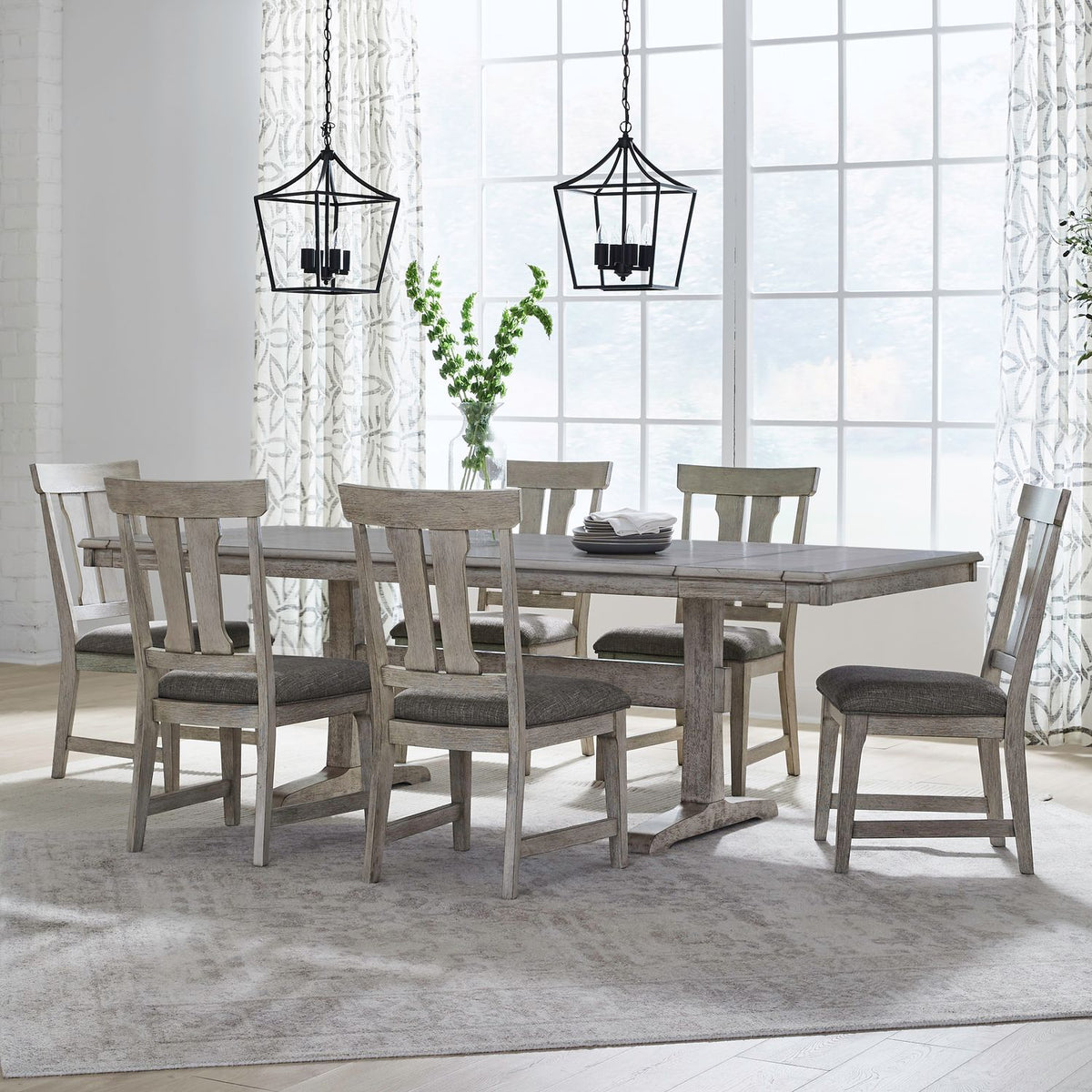 528-CD-7TRS - 7 Piece Trestle Table Set - Liberty Furniture