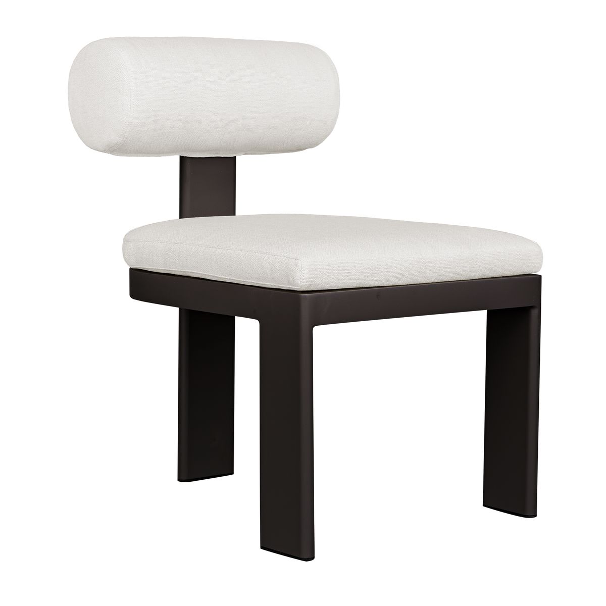 Bolster Back Outdoor Dining Chair, Oyster