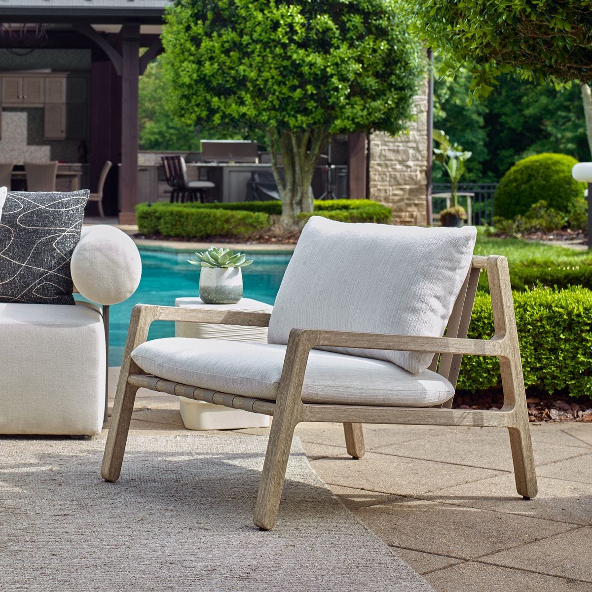 Strapped Outdoor Lounge Chair - 2 Cartons