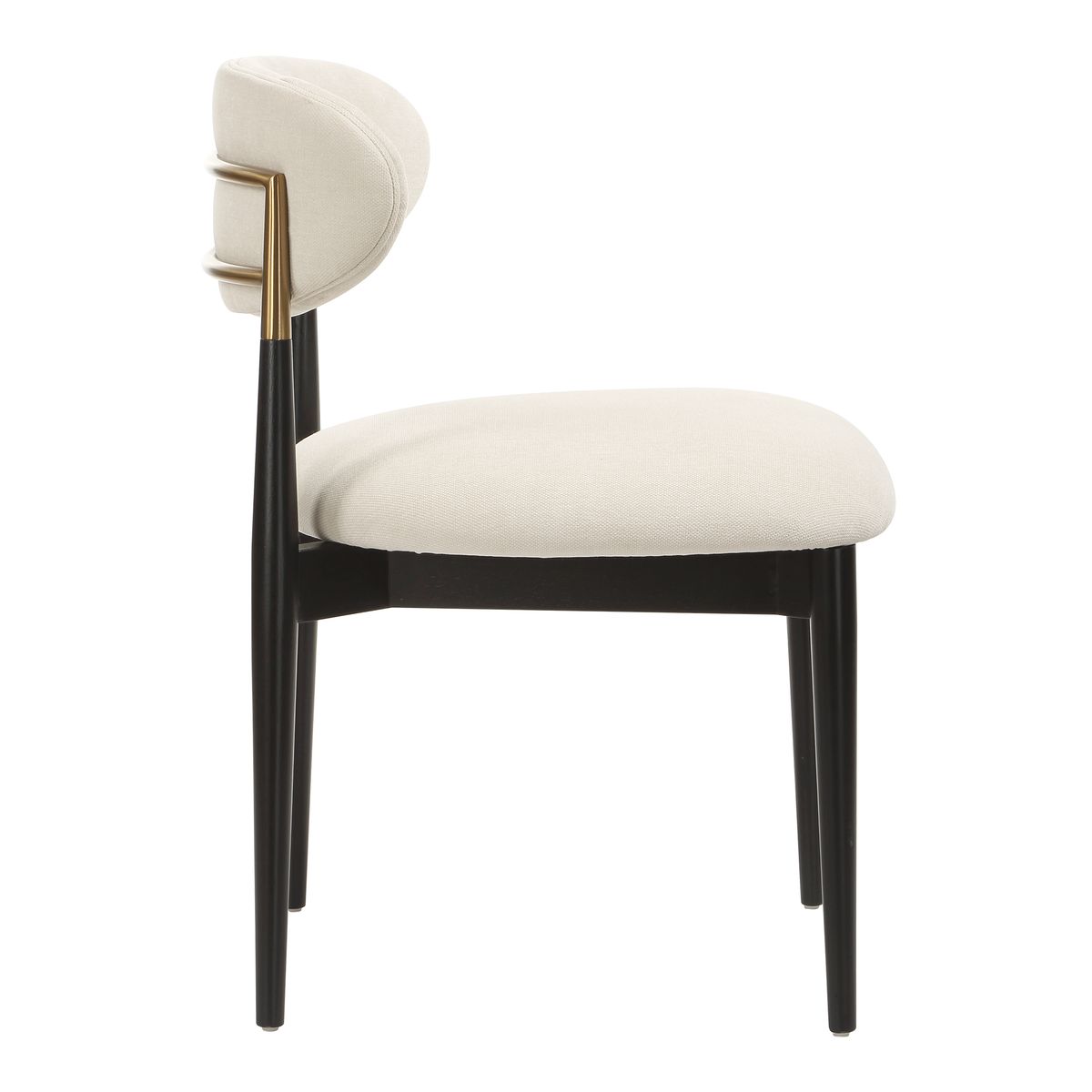 Moxie Armless Dining Chair, Black, 2 Per Box, Priced Each